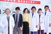 左から西田敏行、高杉真宙、松雪泰子、大森南朋、飯豊まりえ、仲村トオル。