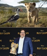 「ライオン・キング」(上)、ジョン・ファヴロー(下)。