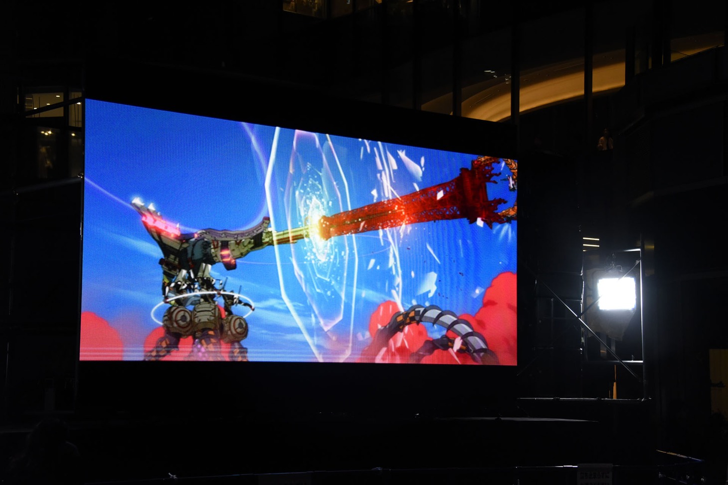 「シン・エヴァンゲリオン劇場版 AVANT1（冒頭10分40秒00コマ）0706版」上映の模様。