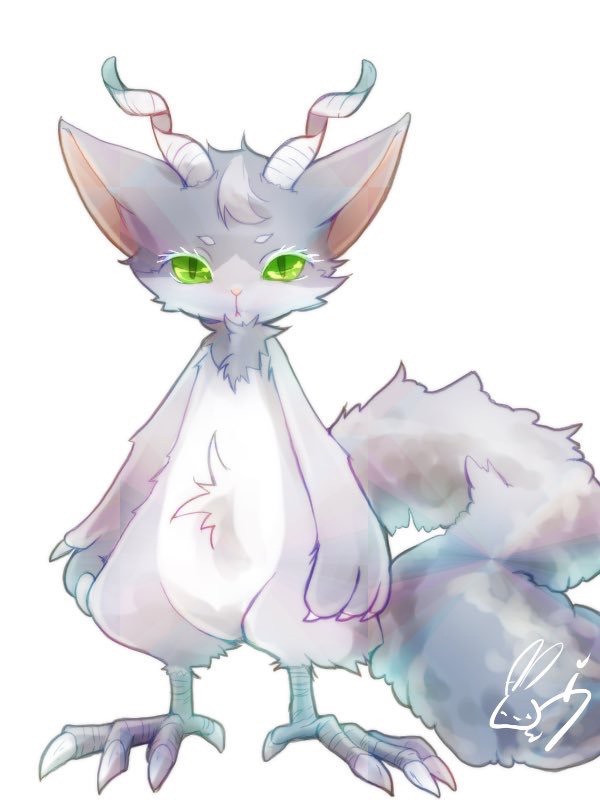 悠木碧が、ファンクラブの企画でパーツを募り描いた獣人。