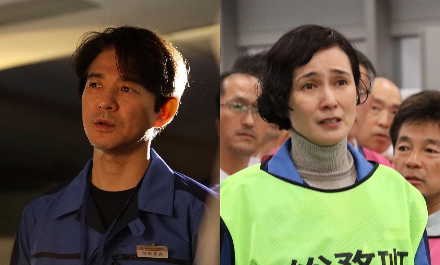 左から吉岡秀隆、安田成美。