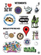 GINZA 8月号の付録であるファッションブランド・VETEMENTSのステッカー。