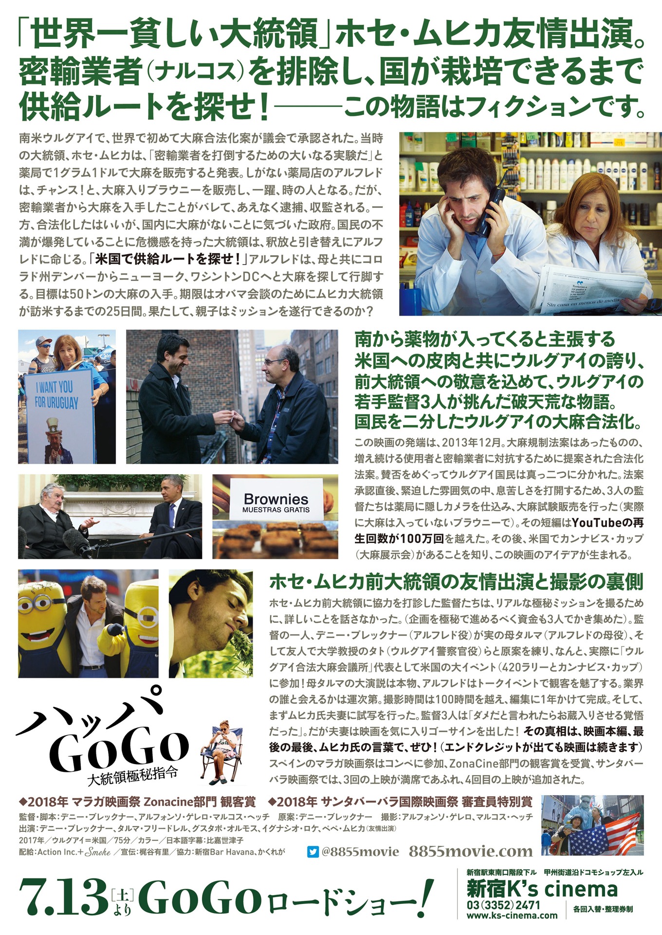 「ハッパGoGo 大統領極秘指令」チラシ裏面