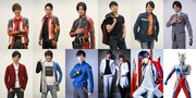 左上から時計回りに根岸拓哉、宇治清高、高橋健介、石黒英雄、濱田龍臣、小澤雄太、ウルトラマンゼロ、寺島拓篤、ボイジャー、井上祐貴、小池亮介、平田雄也。