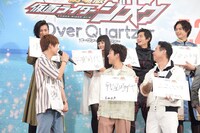 「時空を超えて行ってみたい時代は？」という質問に答えるキャストたち。