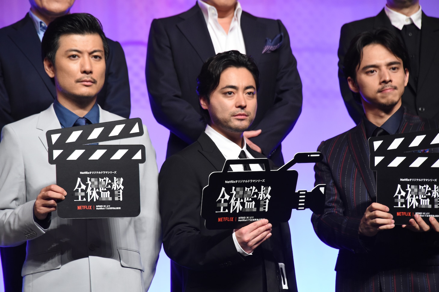 左から玉山鉄二、山田孝之、満島真之介。
