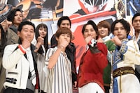 「劇場版 仮面ライダージオウ Over Quartzer」「騎士竜戦隊リュウソウジャー THE MOVIE タイムスリップ！恐竜パニック!!」初日舞台挨拶の様子。