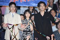 「アルキメデスの大戦」初日舞台挨拶の様子。