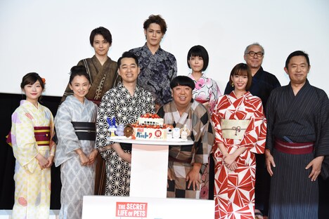 「ペット2」公開記念舞台挨拶の様子。