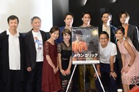 「メランコリック」初日舞台挨拶の様子。