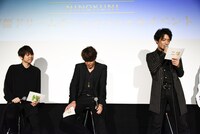 左から梶裕貴、宮野真守、津田健次郎。