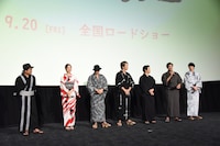 映画「3人の信長」完成披露試写会イベントの様子。