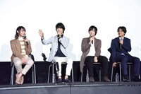 「AI探偵」完成披露試写会の様子。