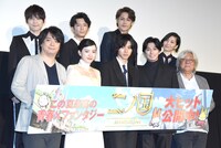 「二ノ国」公開記念舞台挨拶の様子。