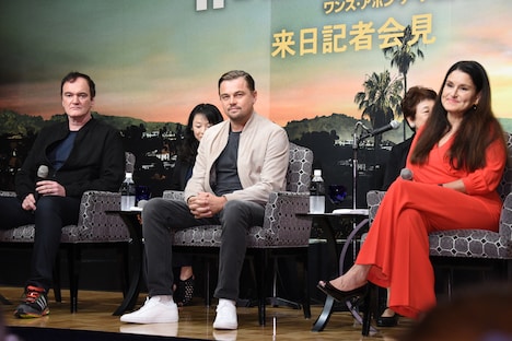 「ワンス・アポン・ア・タイム・イン・ハリウッド」来日記者会見の様子。
