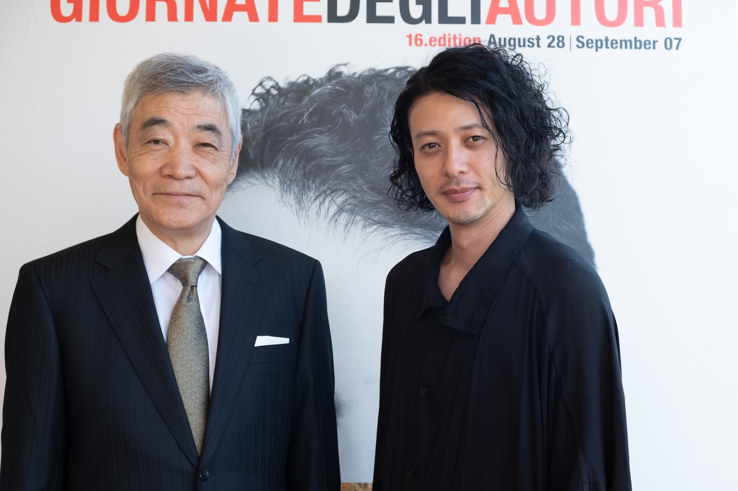 第76回ヴェネツィア国際映画祭に参加した柄本明（左）とオダギリジョー（右）。(c)Kazuko Wakayama