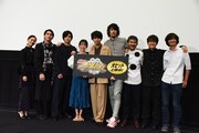 「ビルド NEW WORLD 仮面ライダーグリス」公開記念舞台挨拶の様子。