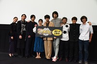 「ビルド NEW WORLD 仮面ライダーグリス」公開記念舞台挨拶の様子。