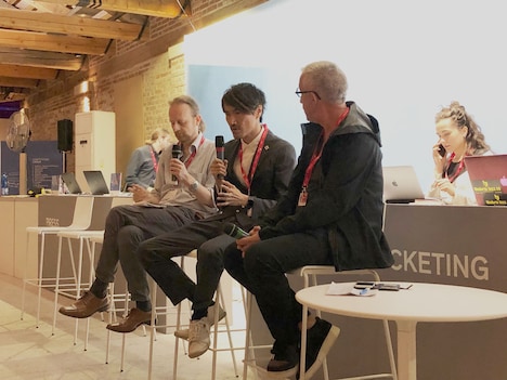 トークイベントの様子。