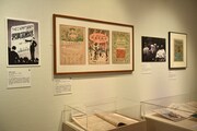 日本初の映画雑誌・活動写真界の展示風景。