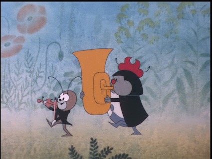 「秋の音色が聞こえてくる優しさの夜」より「コオロギくんとチューバ」。