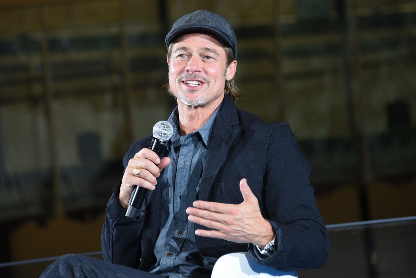 「アド・アストラ」来日記者会見より、ブラッド・ピット。