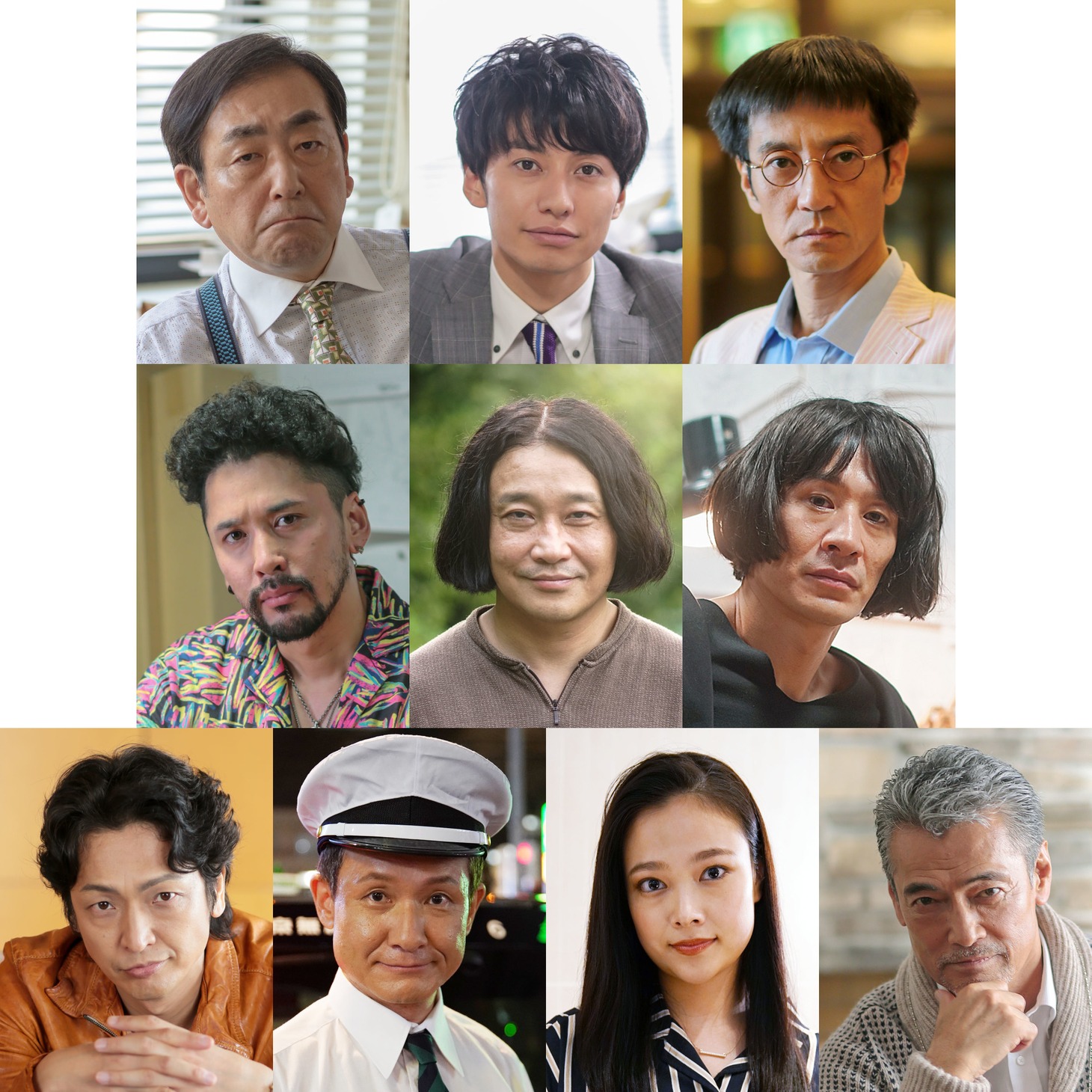 「ミリオンジョー」追加キャスト。上段左から菅原大吉、武田航平、津田寛治。中段左から深水元基、永野、三浦誠己。下段左から岡田浩暉、木下ほうか、草刈麻有、渡辺裕之。