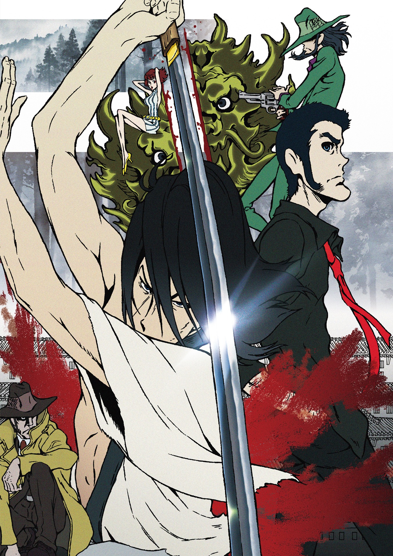 「LUPIN THE IIIRD 血煙の石川五ェ門」のキービジュアル。原作：モンキー・パンチ(c)TMS