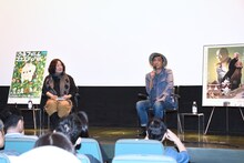 左からPFFディレクターの荒木啓子、富田克也。