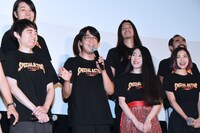 上段左から上田耀介、宮島三郎、広瀬圭祐。下段左から大澤数人、富士たくや、津上理奈、小川未祐。