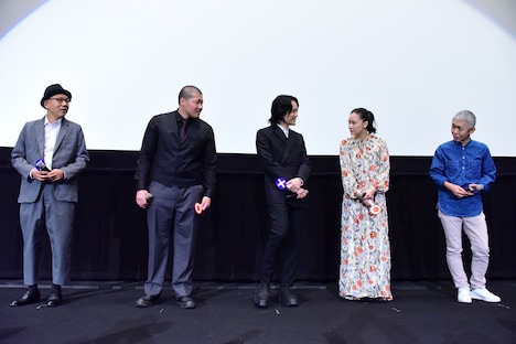 「宮本から君へ」公開記念舞台挨拶の様子。