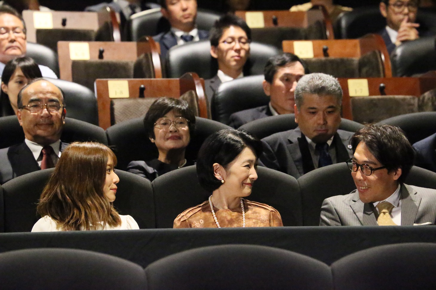 「蜜蜂と遠雷」特別試写会の様子。