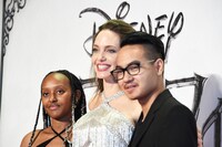 家族とともに登場したアンジェリーナ・ジョリー。