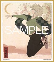 入場者プレゼントとなるミニ色紙（ミア）。