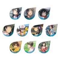 ランダム10種の「雨つぶステッカー」（税抜400円）。