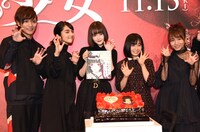 映画「地獄少女」完成披露試写会の様子。