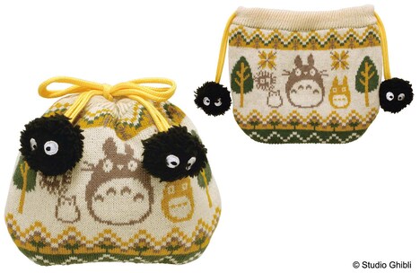 「となりのトトロ ぽんぽんクロスケシリーズ 巾着 かくれんぼクロスケ」（税別1800円）