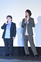 「惡の華」御礼舞台挨拶の様子。