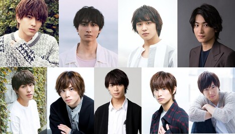 上段左から甲斐翔真、小関裕太、松岡広大、金子大地。下段左から富田健太郎、太田将熙、溝口琢矢、正木郁、石賀和輝。