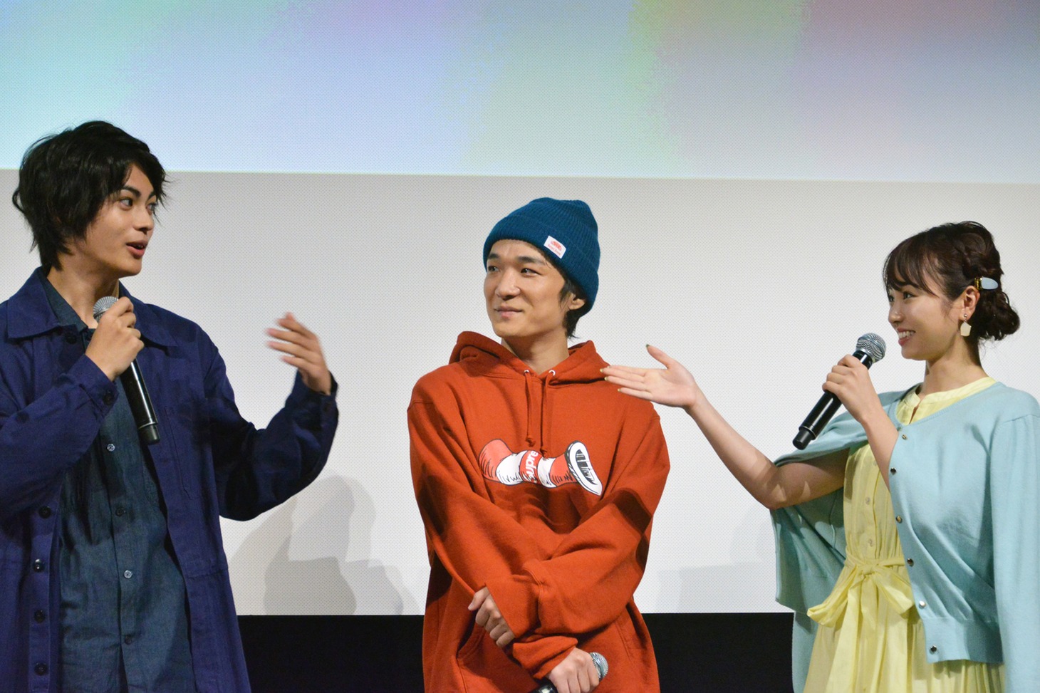 左から神尾楓珠、石崎ひゅーい、今泉佑唯。