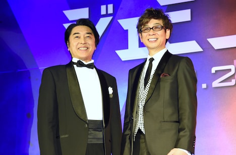 左から江原正士、山寺宏一。