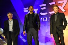 左からアン・リー、ウィル・スミス、ジェリー・ブラッカイマー。