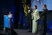 ステージ左から佐藤二朗、常盤貴子、杉田成道。