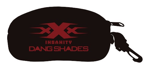 「トリプルX」×「Dang Shades」コラボレーションデザイン「ORIGINAL RAISED LOGO Black Soft x Black Smoke Polarized  xXx collaboration model」ネオプレンケース