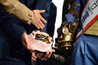 怪人二十面相が描かれたケーキ。