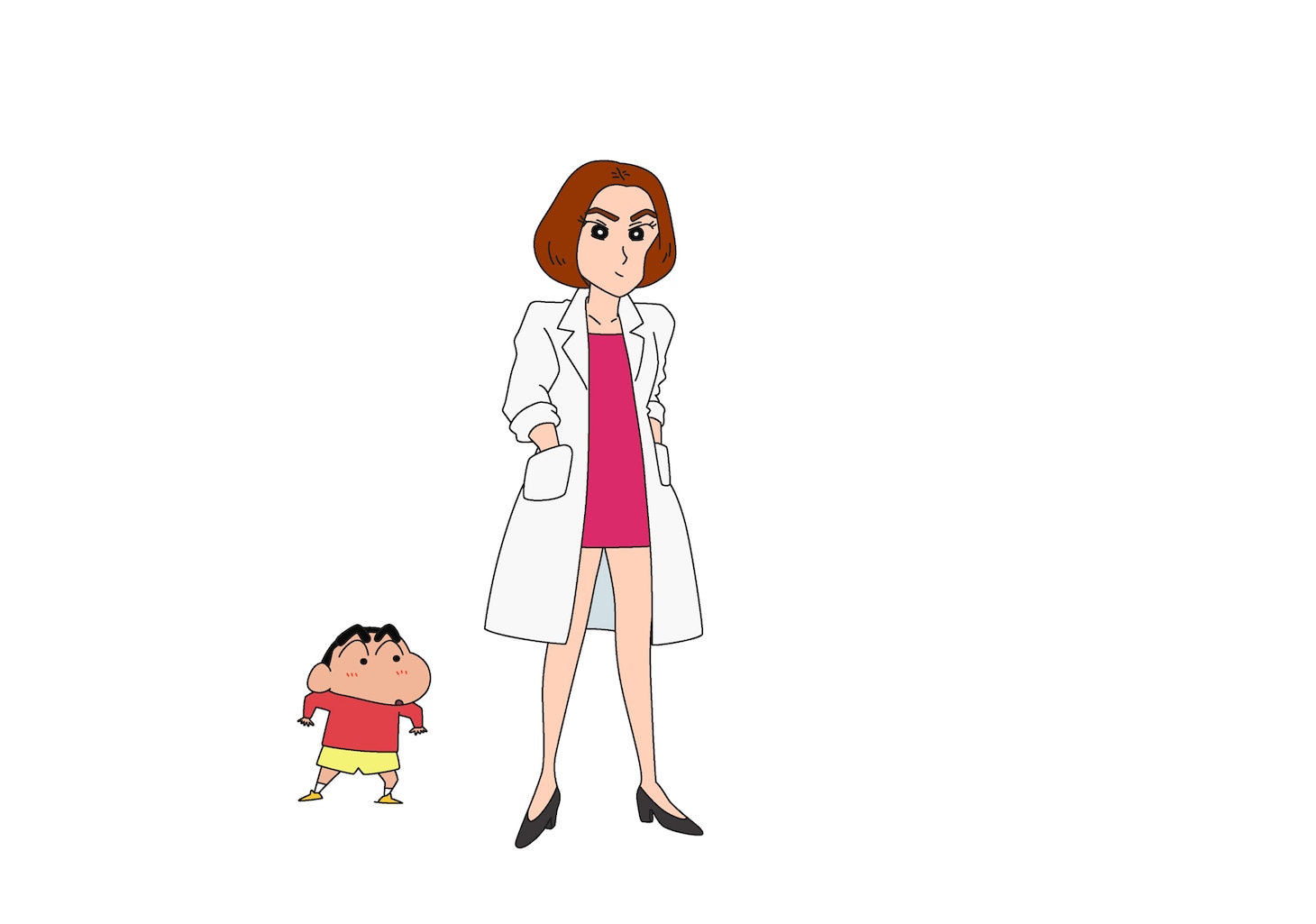 「クレヨンしんちゃん『Doctor-Xだゾ』」より左から野原しんのすけ、大門未知子。
