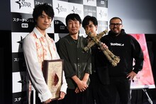 「フォークロア」シリーズQ&Aイベントの様子。左から齊藤工、黒田大輔、北村一輝、ジョコ・アンワル。