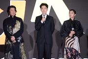 左から永瀬正敏、成田凌、黒島結菜。