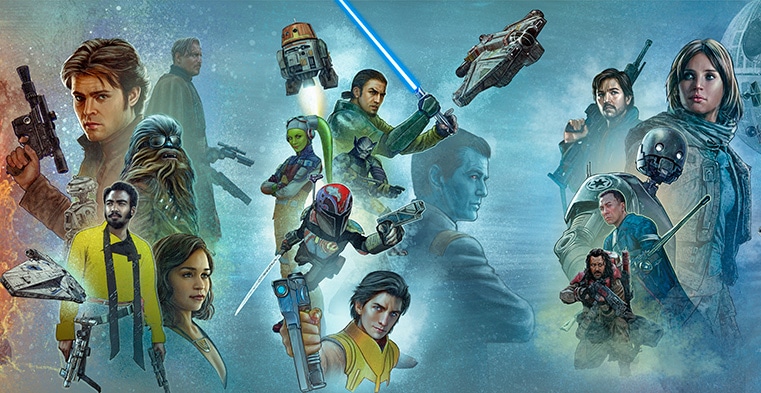 「スター・ウォーズ／スカイウォーカーの夜明け」ムビチケ特典より、超特大絵巻ポスターの一部イメージ。