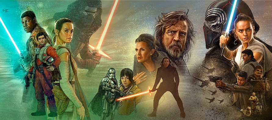 「スター・ウォーズ／スカイウォーカーの夜明け」ムビチケ特典より、超特大絵巻ポスターの一部イメージ。